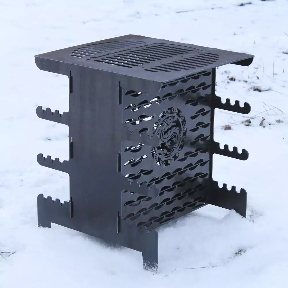 Вертикальний еко мангал на 6 шампурів