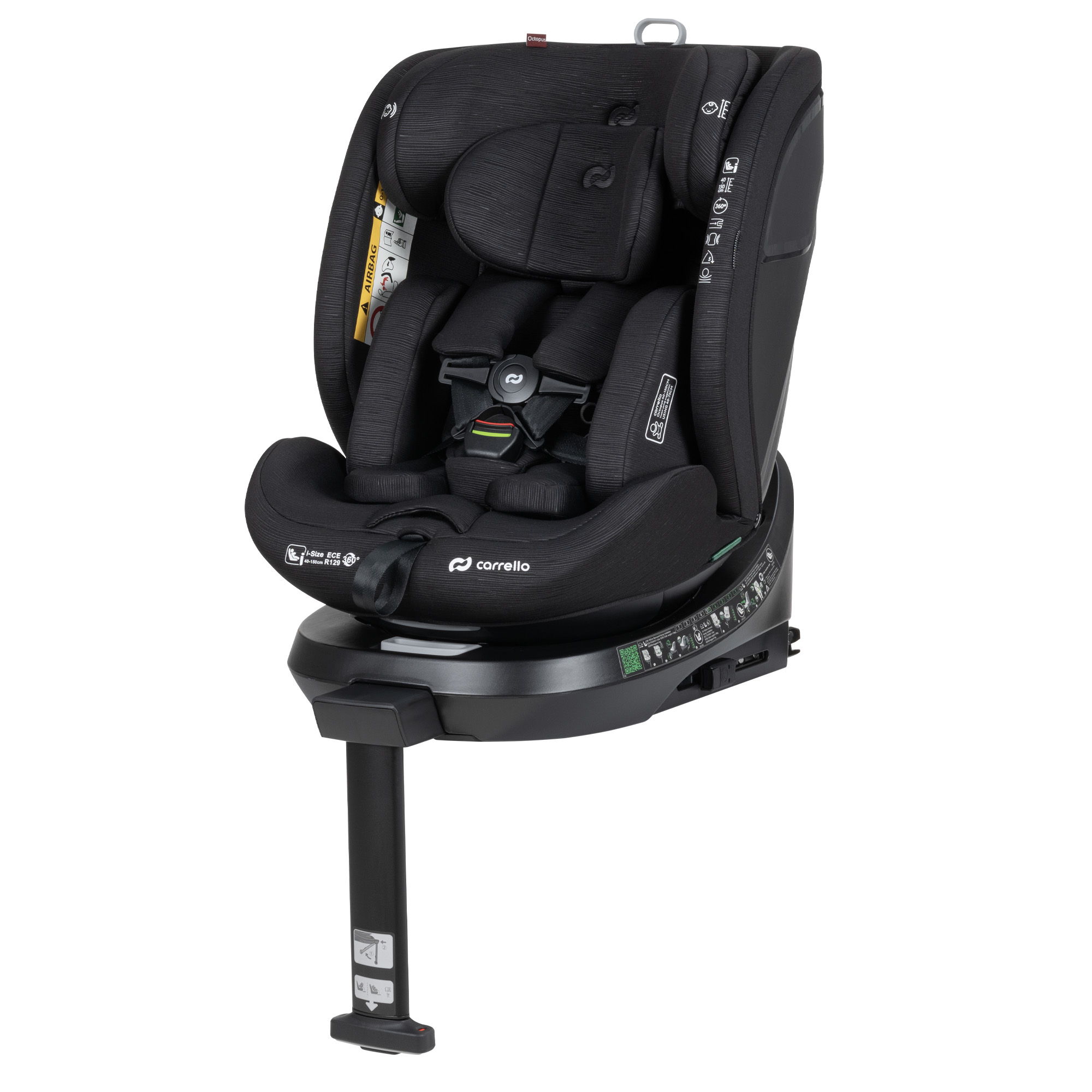 Автокрісло CARRELLO Octopus від 40 до 150 см 0+1+2+3 ISOFIX Midnight Black