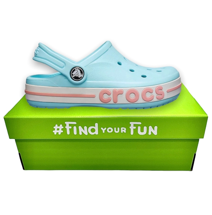 Crocs Kids' Bayaband Clog Ice Blue  дитячі крокси для дівчаток блакитні