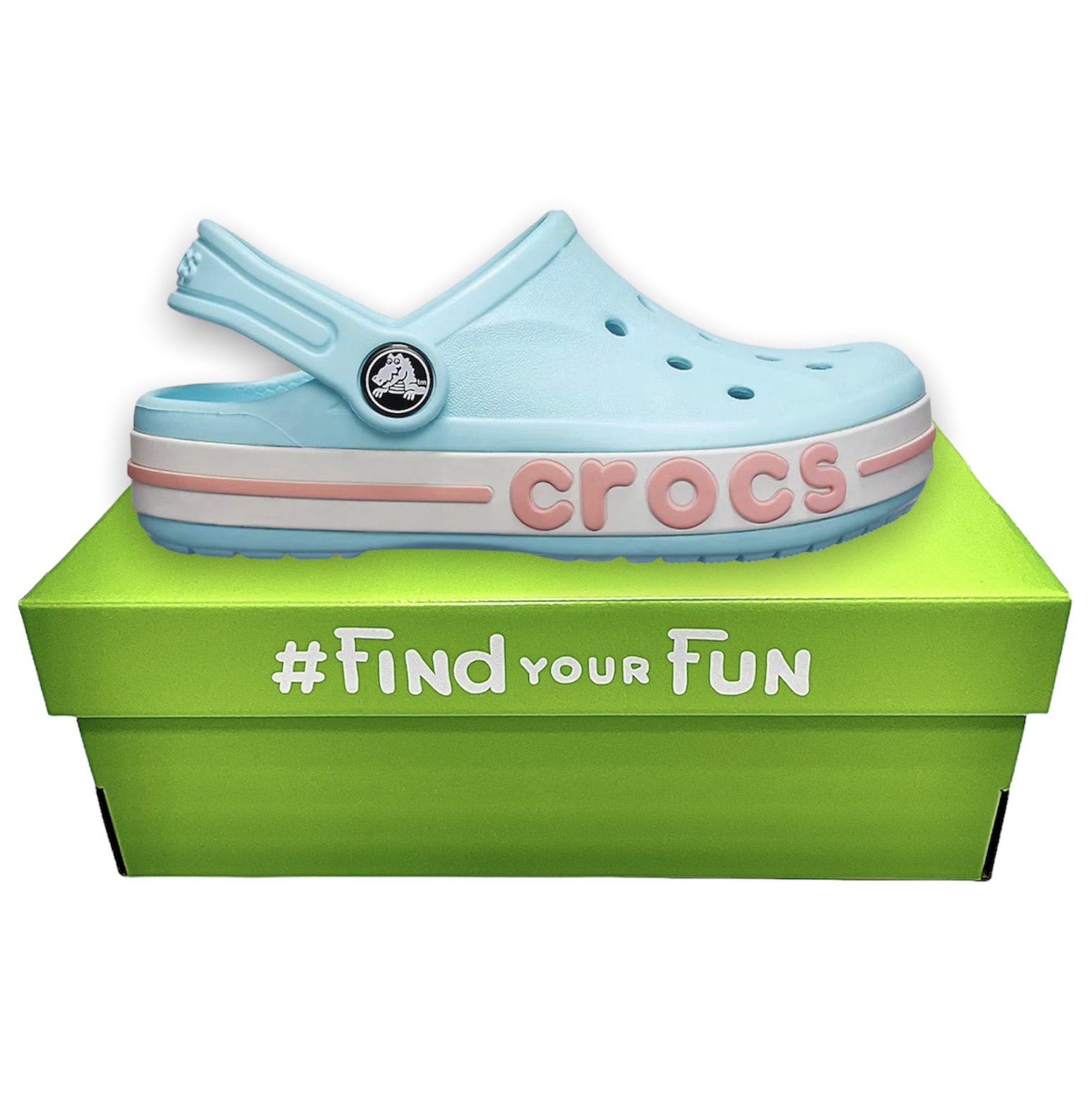 Crocs Kids' Bayaband Clog Ice Blue  дитячі крокси для дівчаток блакитні