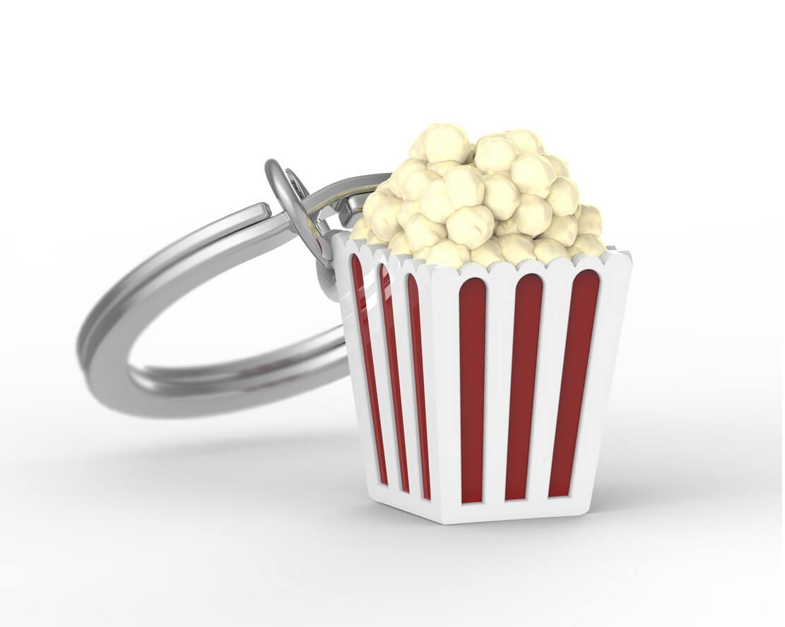 Брелок Metalmorphose Popcorn – стильний металевий аксесуар для ключів у вигляді попкорну