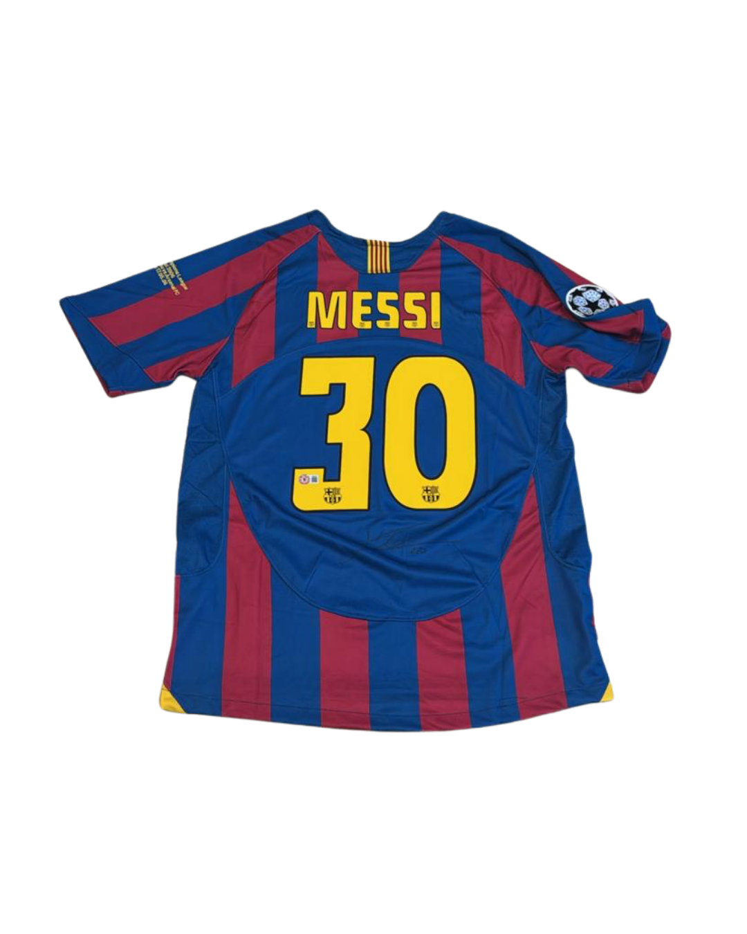 LIONEL MESSI BARCELONA JERSEY SIGNED CERTIFICADO BECKETT