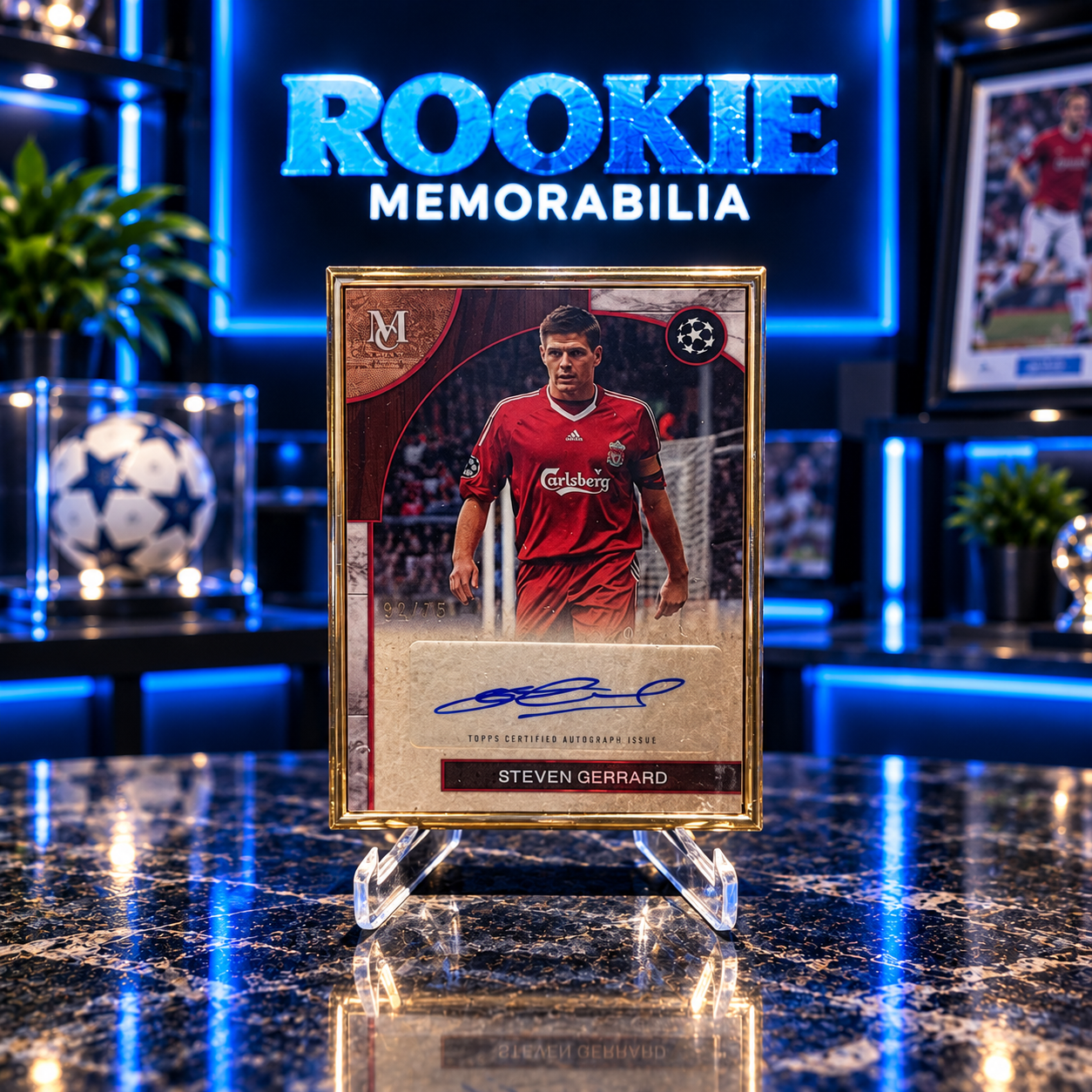 Steven Gerrard Auto Gold Frame 