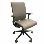  Steelcase Think Office Chair, Pewter Leather (Reconditioned)