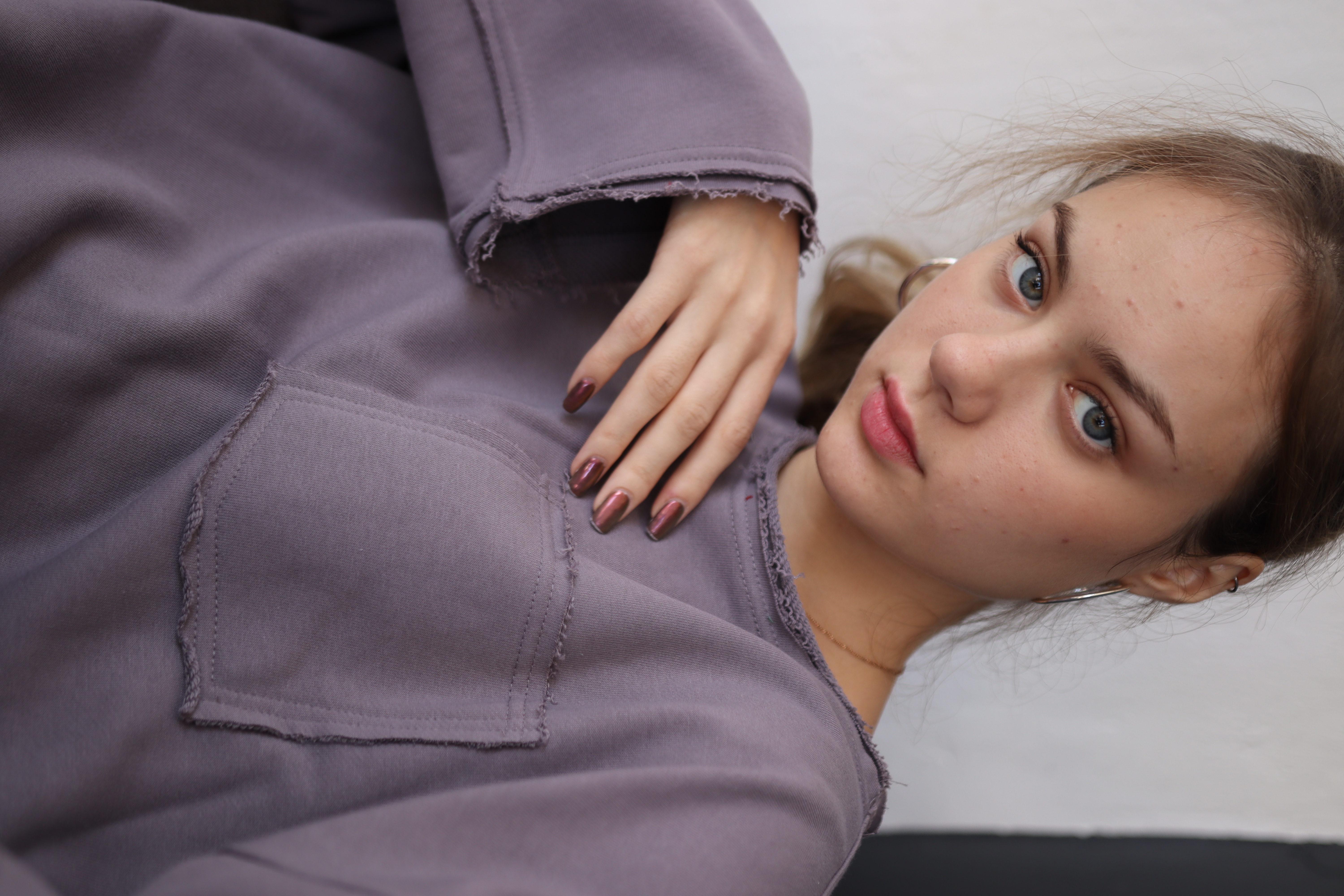 Сіро-бузковий світшот "Форма JV"