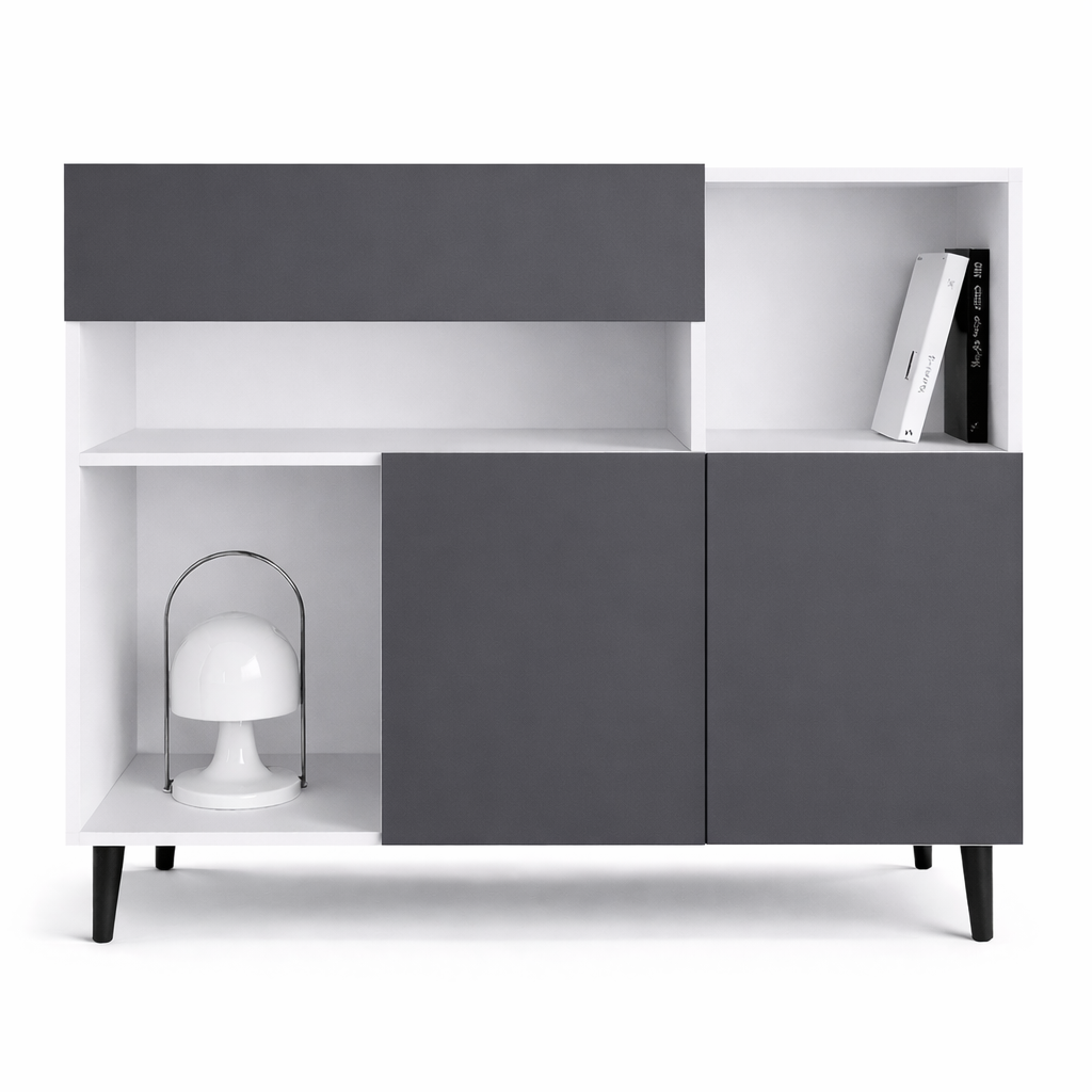 Комод з шухлядою та двома секціями з дверцятами