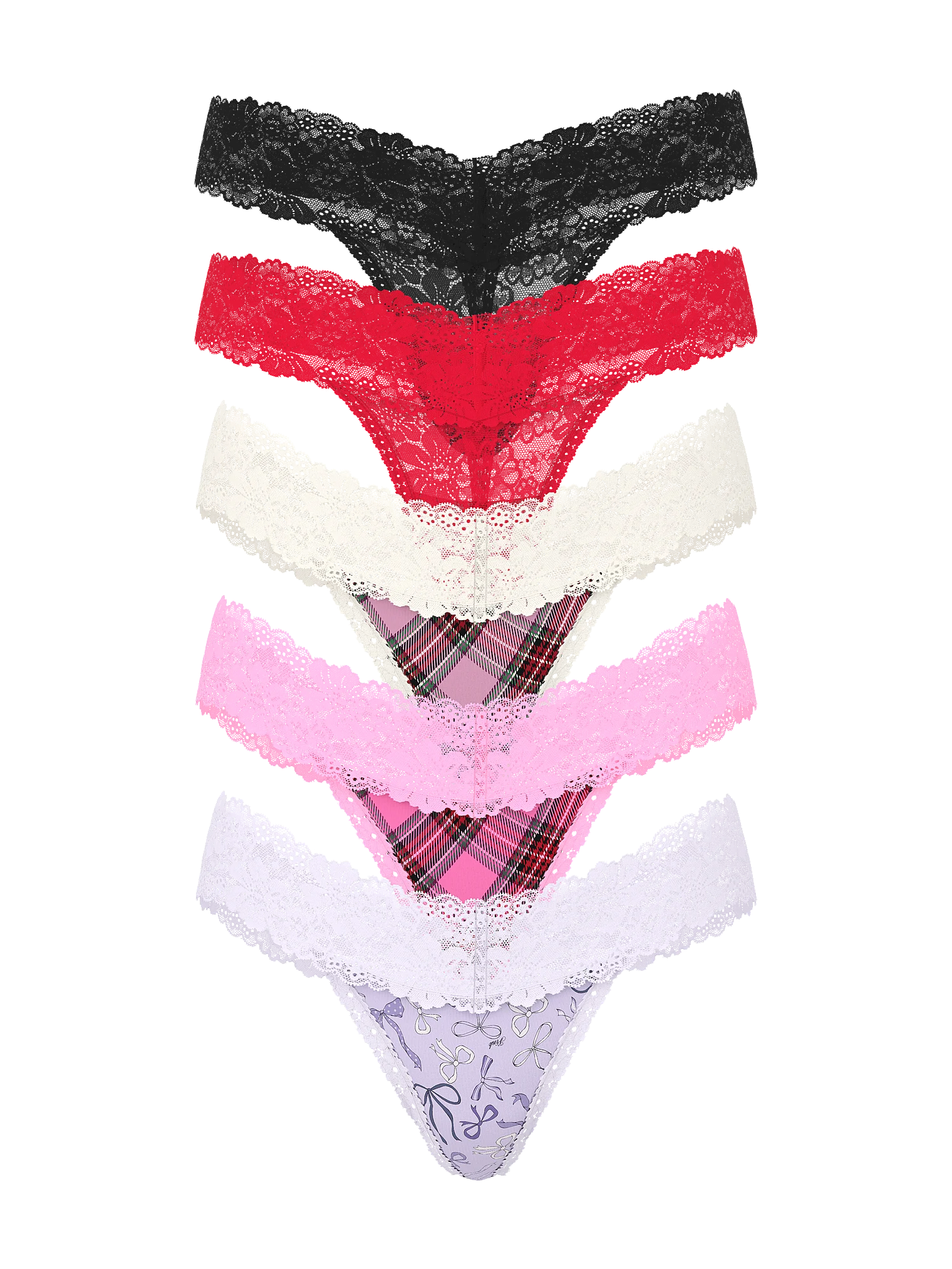 Набір трусиків 5-Pack Lace Thong Panties Mix