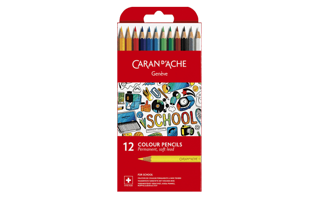 Картонна коробка з 12 перманентними олівцями School Line