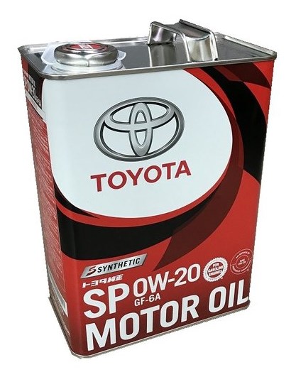 Моторна олива Toyota Synthetic Motor Oil SP/GF6A, 0W-20 (Japan), 4л.