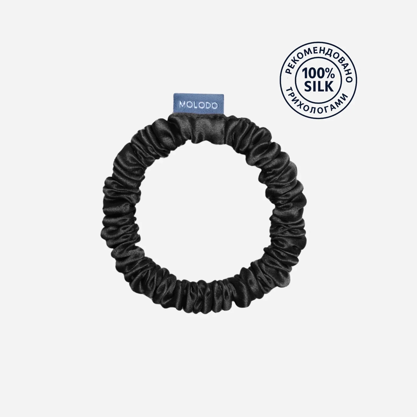 Шовкова резинка Molodo в чорному кольорі розмір S