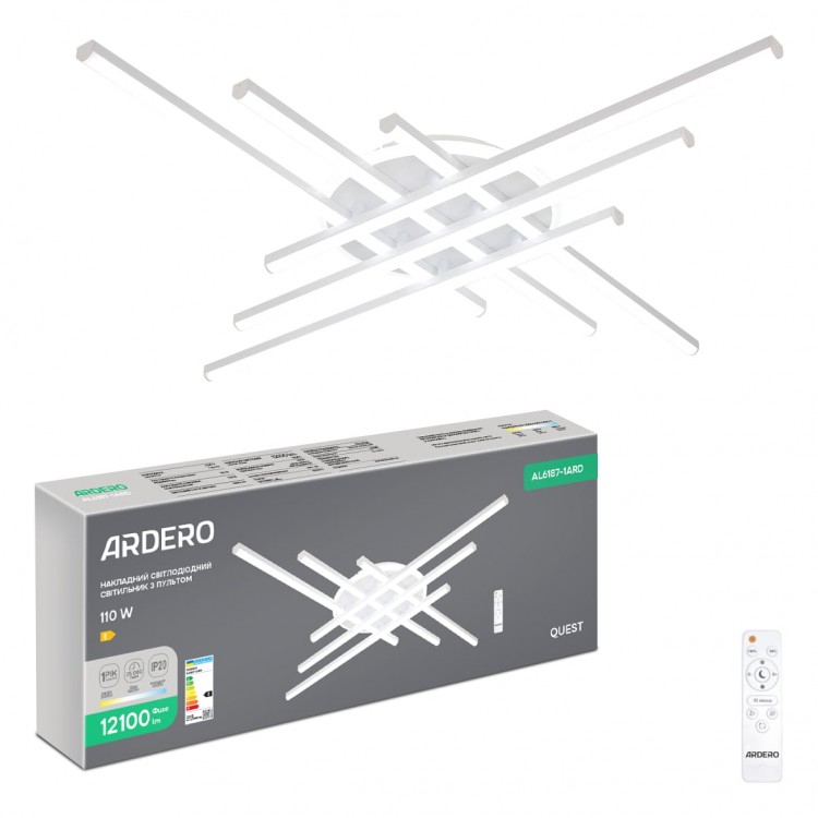 Світлодіодний накладний світильник  Ardero AL6187ARD QUEST 110Вт білий