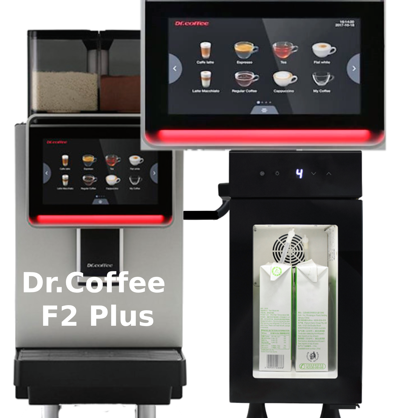 Кавомашина Dr.Coffee F2 Plus: універсальний вибір для бизнеса для приготування напоїв із зернової кави.