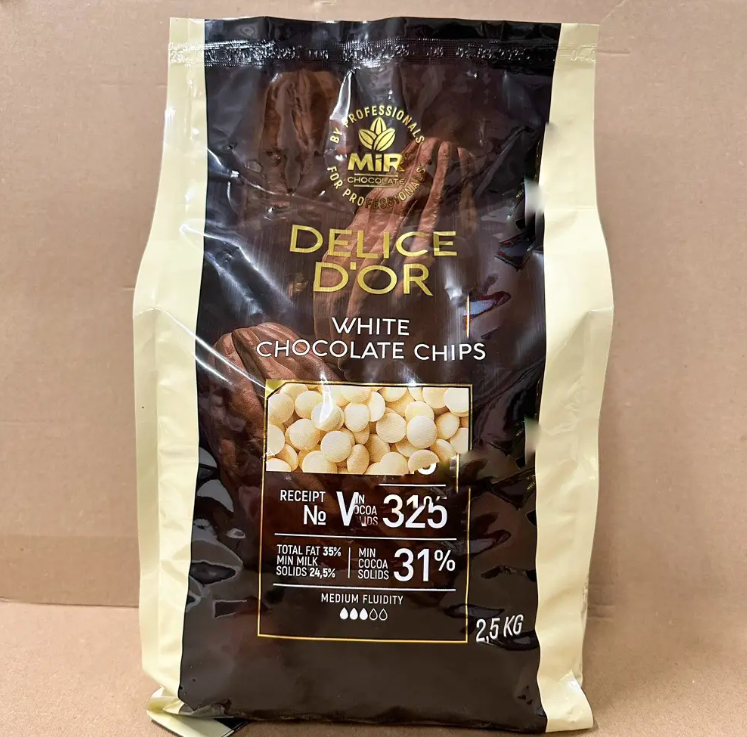 Шоколад білий 31% delice d’or 2,5кг