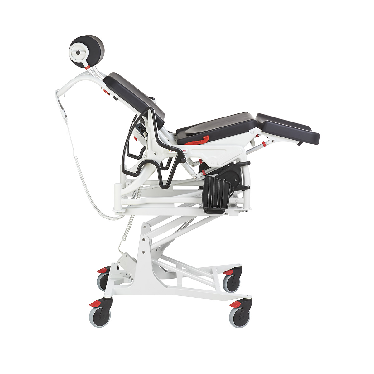 Rebotec Phoenix Multi – Tilt-in-Place and Electric Lift Commode Shower Chair - BLUE