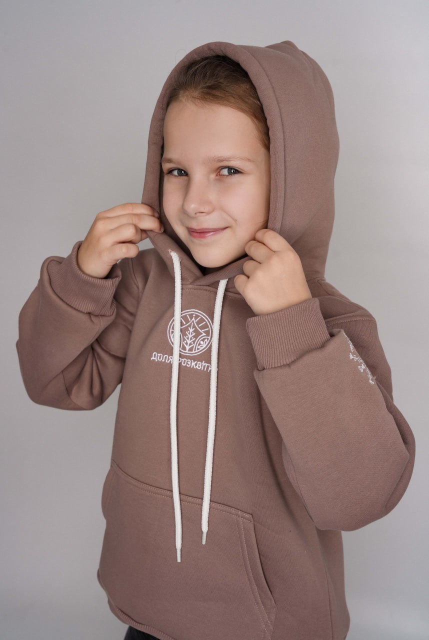 Худі "Доля розквітне" для дітей бежеве