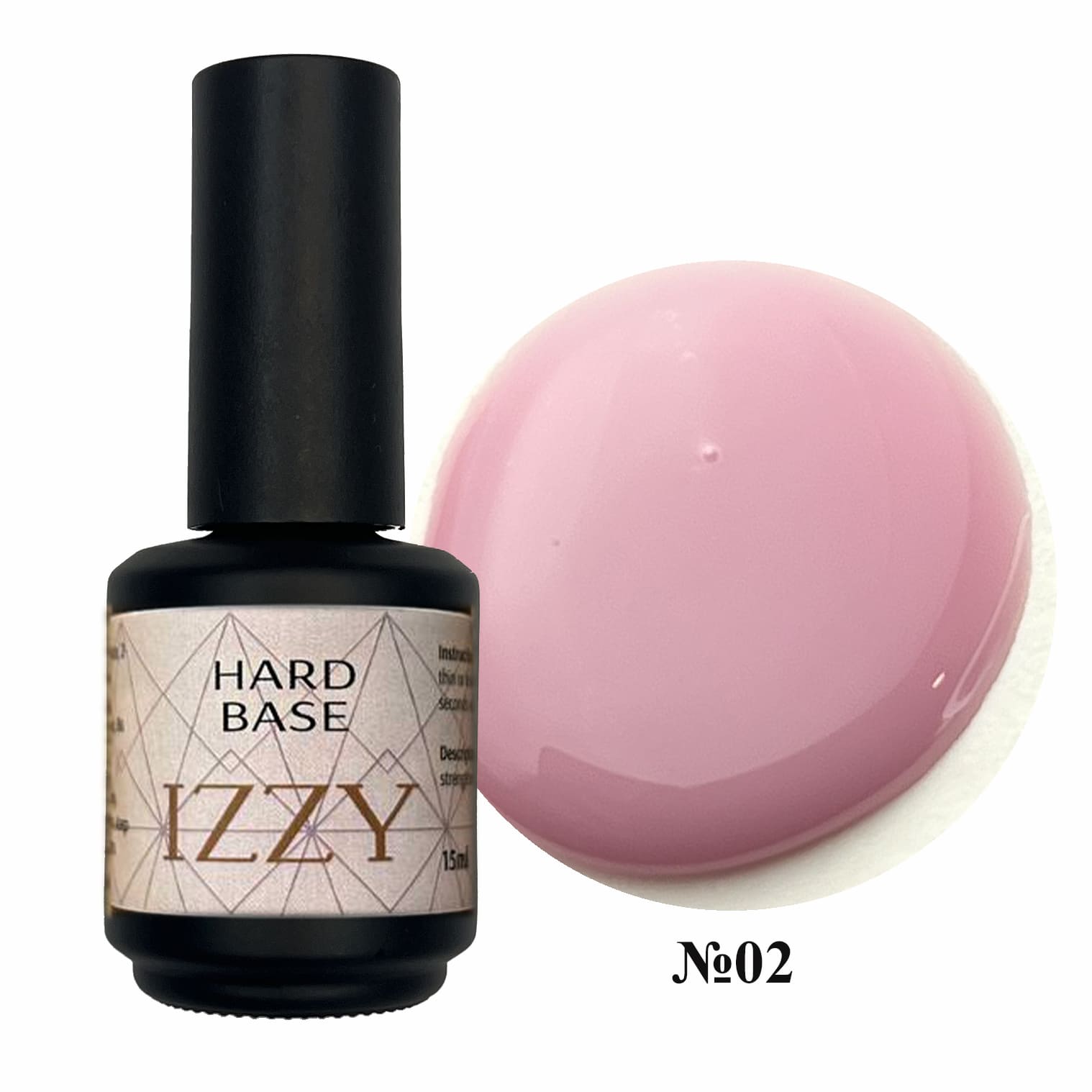 База Хард Hard Base Izzy №2, камуфлююча база для манікюру, зміцнююча, 15мл