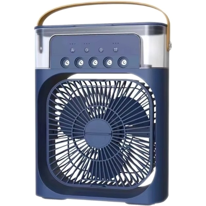 Настільний вентилятор Mini Cooling Fan зі зволожувачем повітря та світлодіодним підсвічуванням Blue