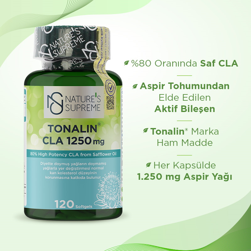 Tonalin® CLA 1250 mg – 120 Softgels | Patented Safflower CLA Supplement