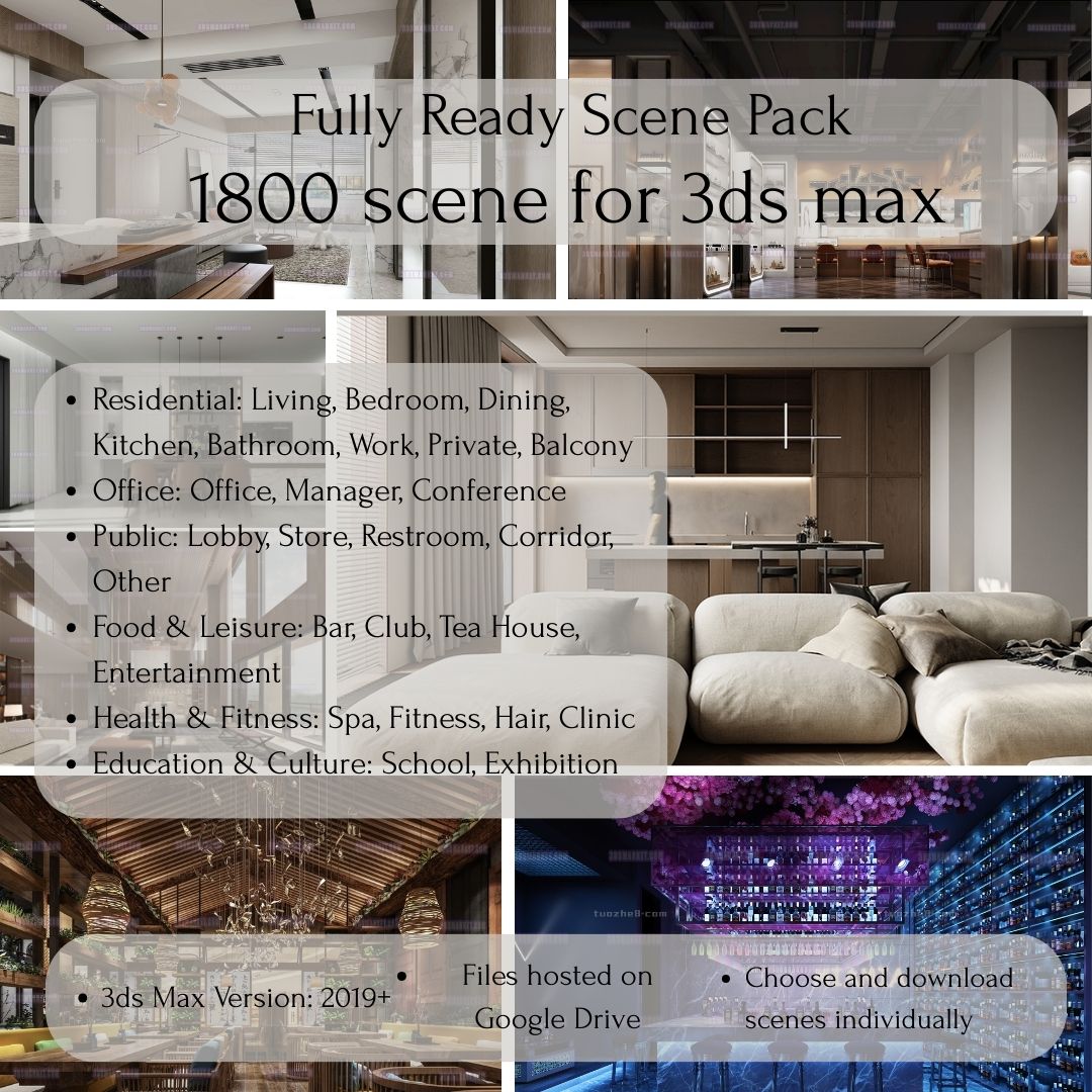 1800 scene for 3ds max