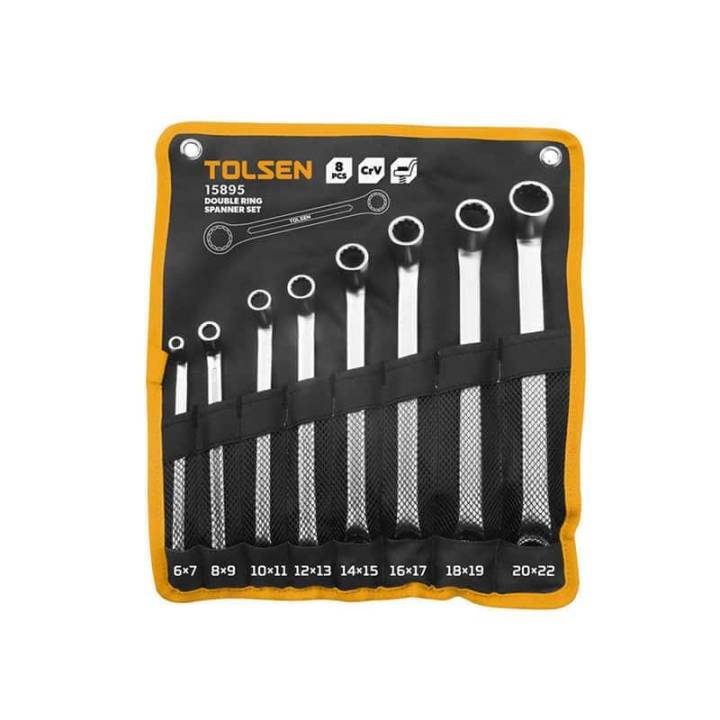 Комплект накидних ключів 8шт 6-22мм в чохлі Профі Толсен