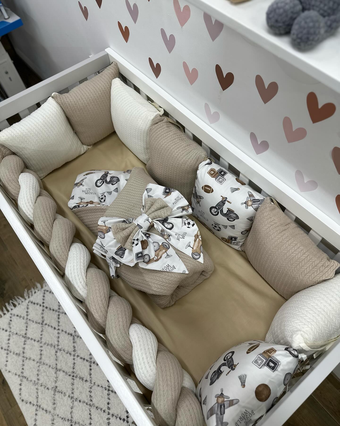 В ліжечко набір Babys «Машинки» беж