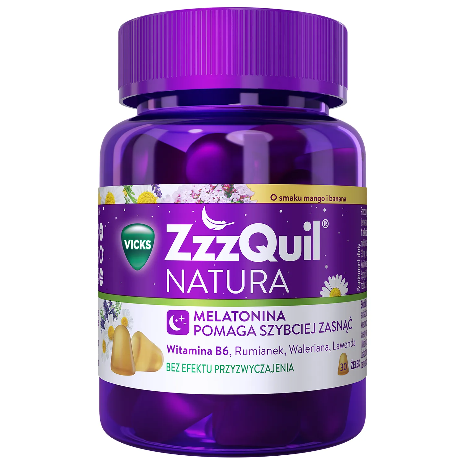 ZzzQuil Natura жувальні пастилки зі смаком манго-банан - 30 штук
