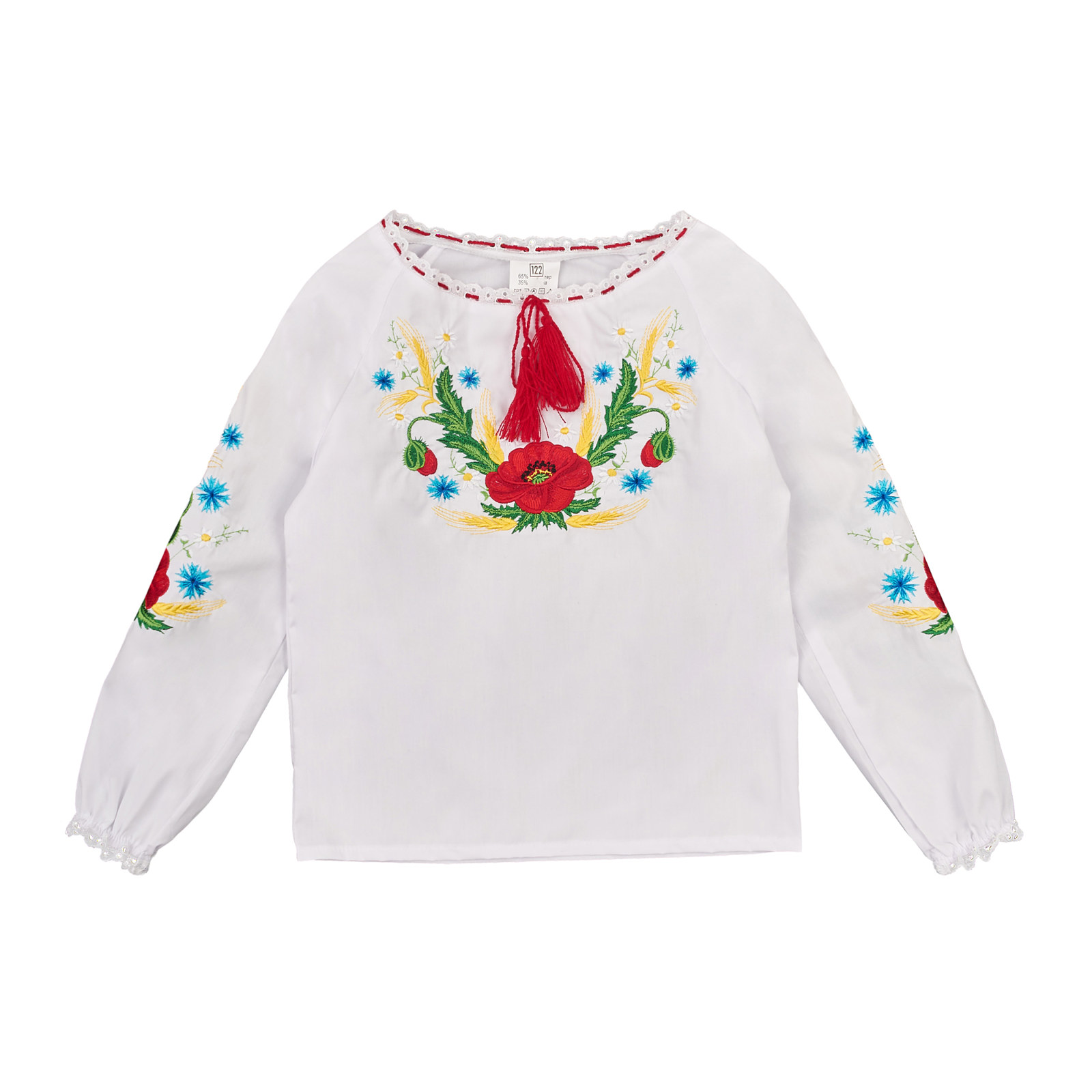 Вишита сорочка для дівчинки з маками