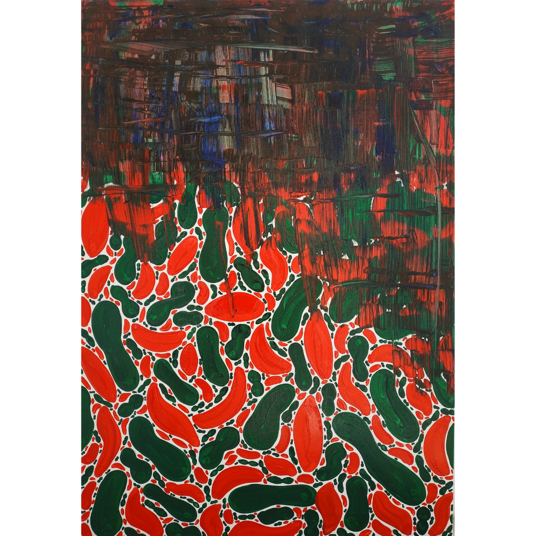 Hommage on Richter, 2021, Oil on canvas, 100*70 cm