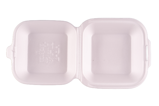 Ланч-бокс НР-7 білий, зі спіненого полістиролу, 130x143x60мм, 250шт/уп, 003400015