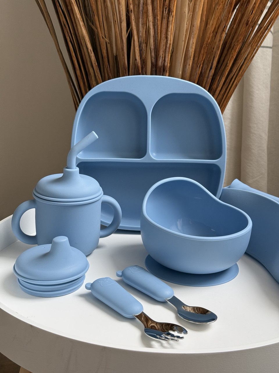 Набір квадрат базовий з 5 предметів, колір - Джинс (Powder Blue)