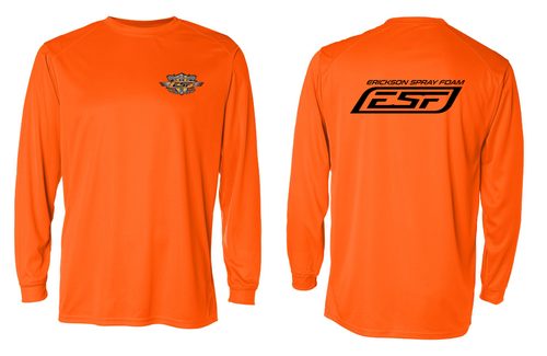 Flo Orange - Long Sleeve Performance Shirt