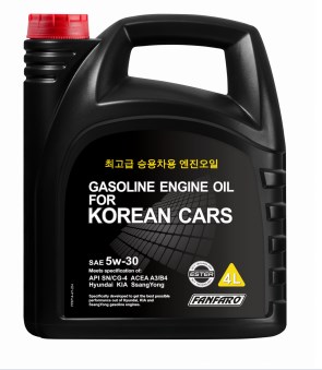 Моторна олива синтетична 5W-30 Fanfaro KOREAN CARS, 4л