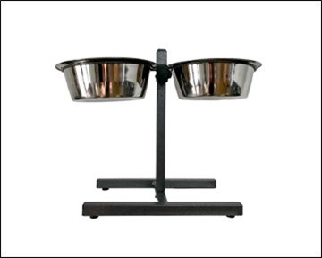 Миска металева подвійна на підставці  0,2л арт.AKW-93-02