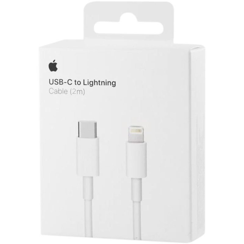 Кабель USB 99% Original Type-C to Lightning 2m (чіп MFI Foxconn) (MKQ42/MQGH2) (box) White