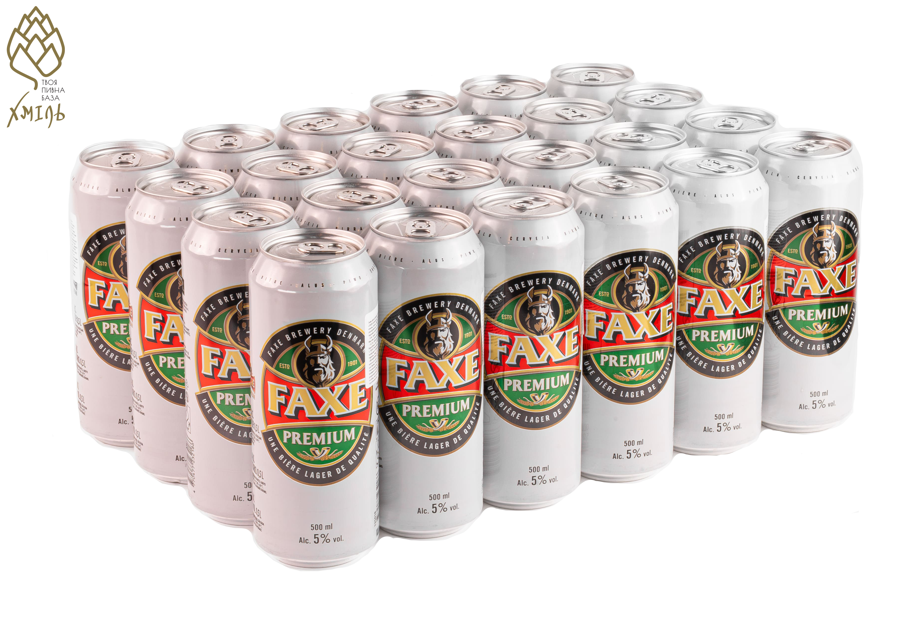 Пиво Faxe Premium 0,5 ж/б (24шт/уп)