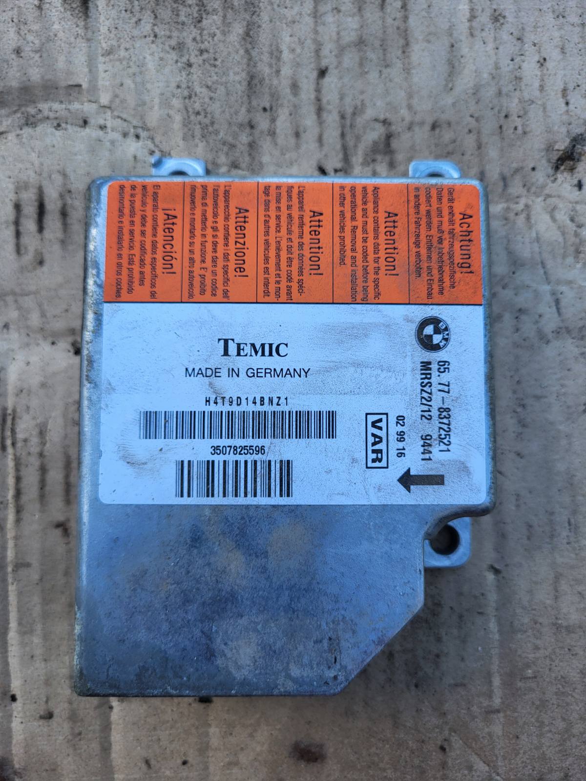 Блок подушок безпеки BMW E46