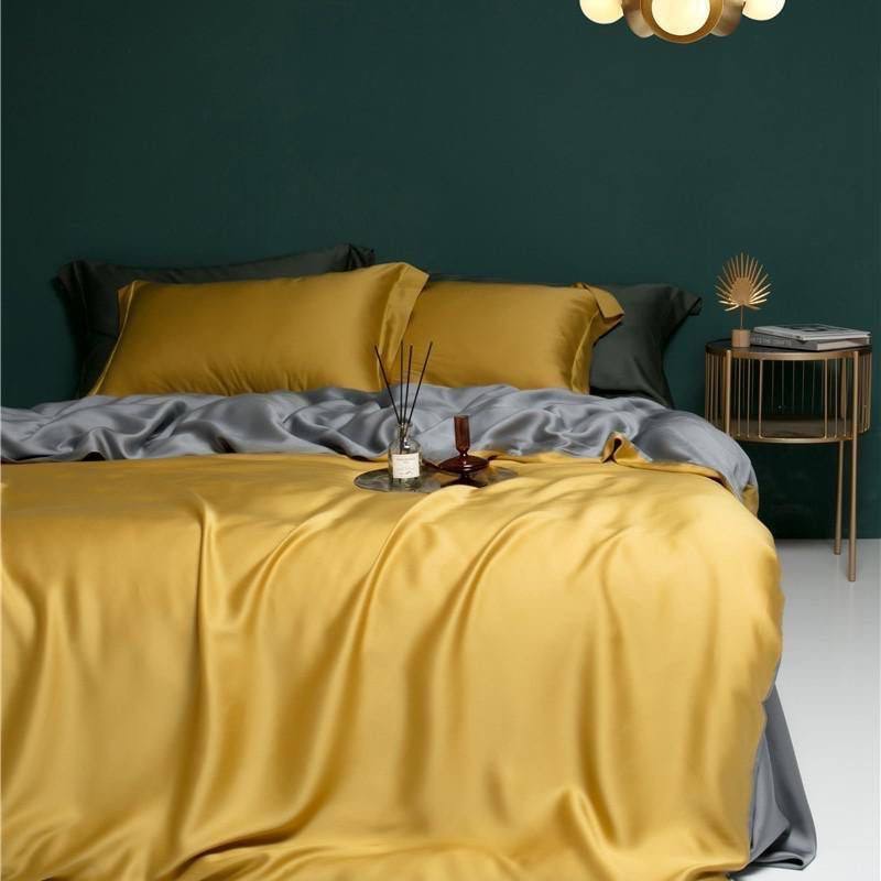 Постільна білизна з сатину, колір Golden & True Grey