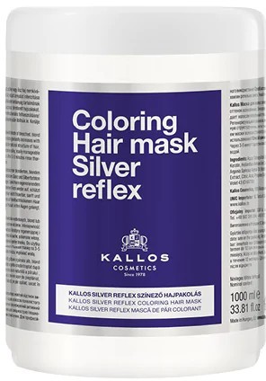 Маска для волос для блондинок Kallos Coloring Hair Mask Silver Reflex 1 л
