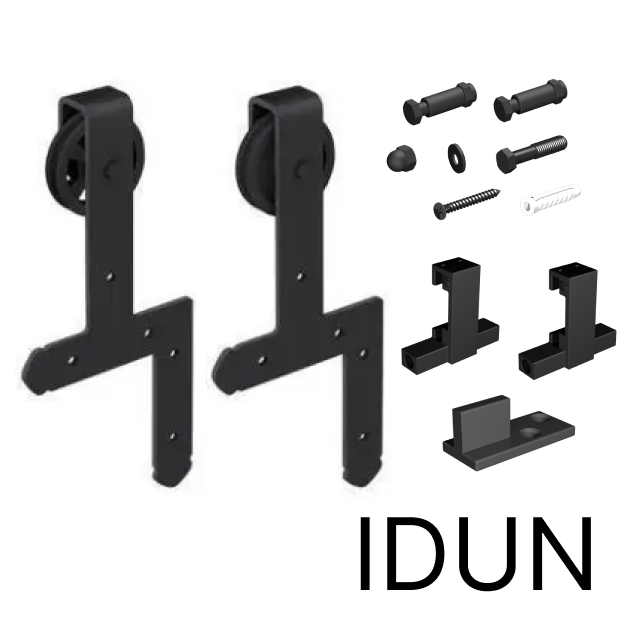 Комплект роликів Mantion ROC Design IDUN для розсувних систем, чорний матовий