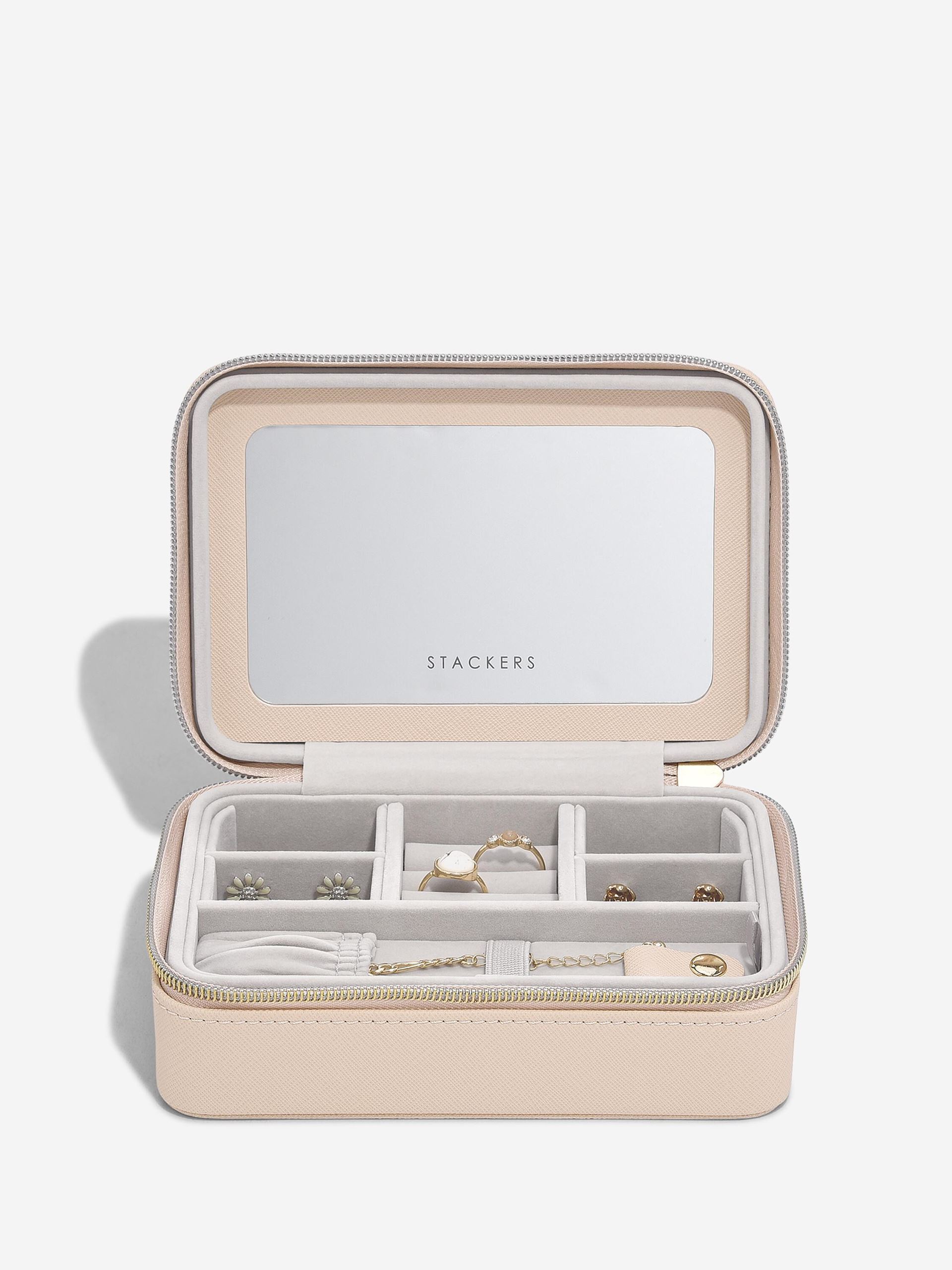 Скринька для прикрас Stackers Blush Raffia & Champagne Gold, 11*16,5*6,6 см