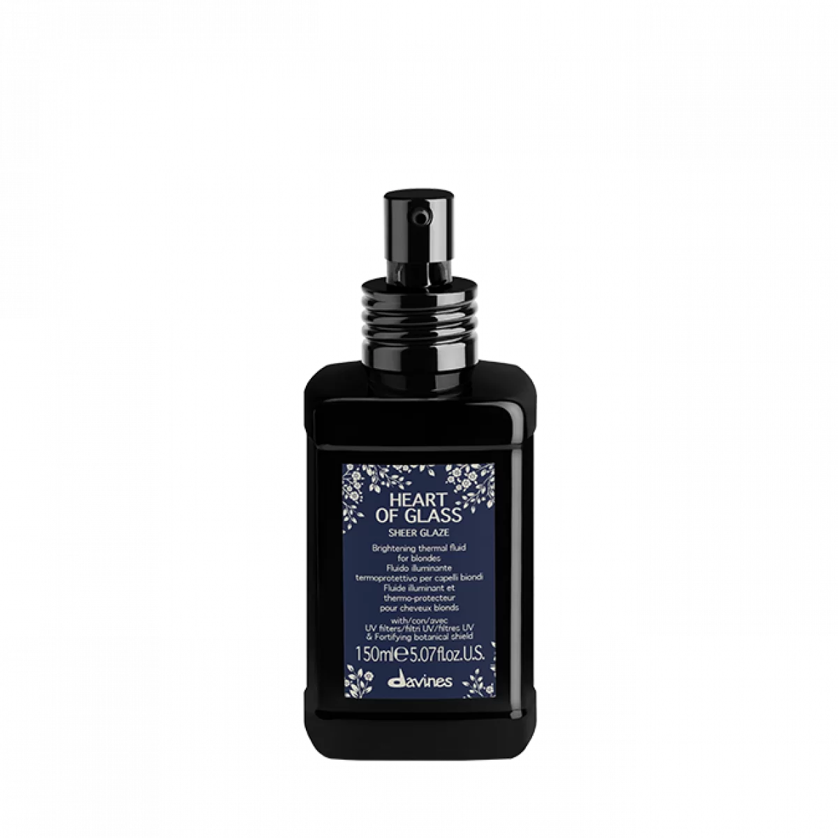Термозахисний флюїд для блиску волосся Sheer glaze Heart of Glass Davines, 150 мл