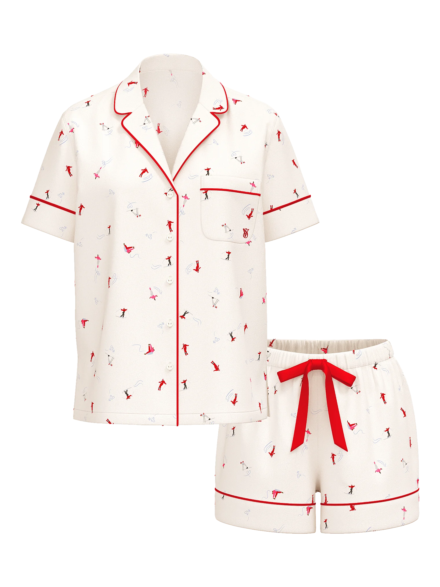 Піжама з шортами VS Flannel Short Pajama Set