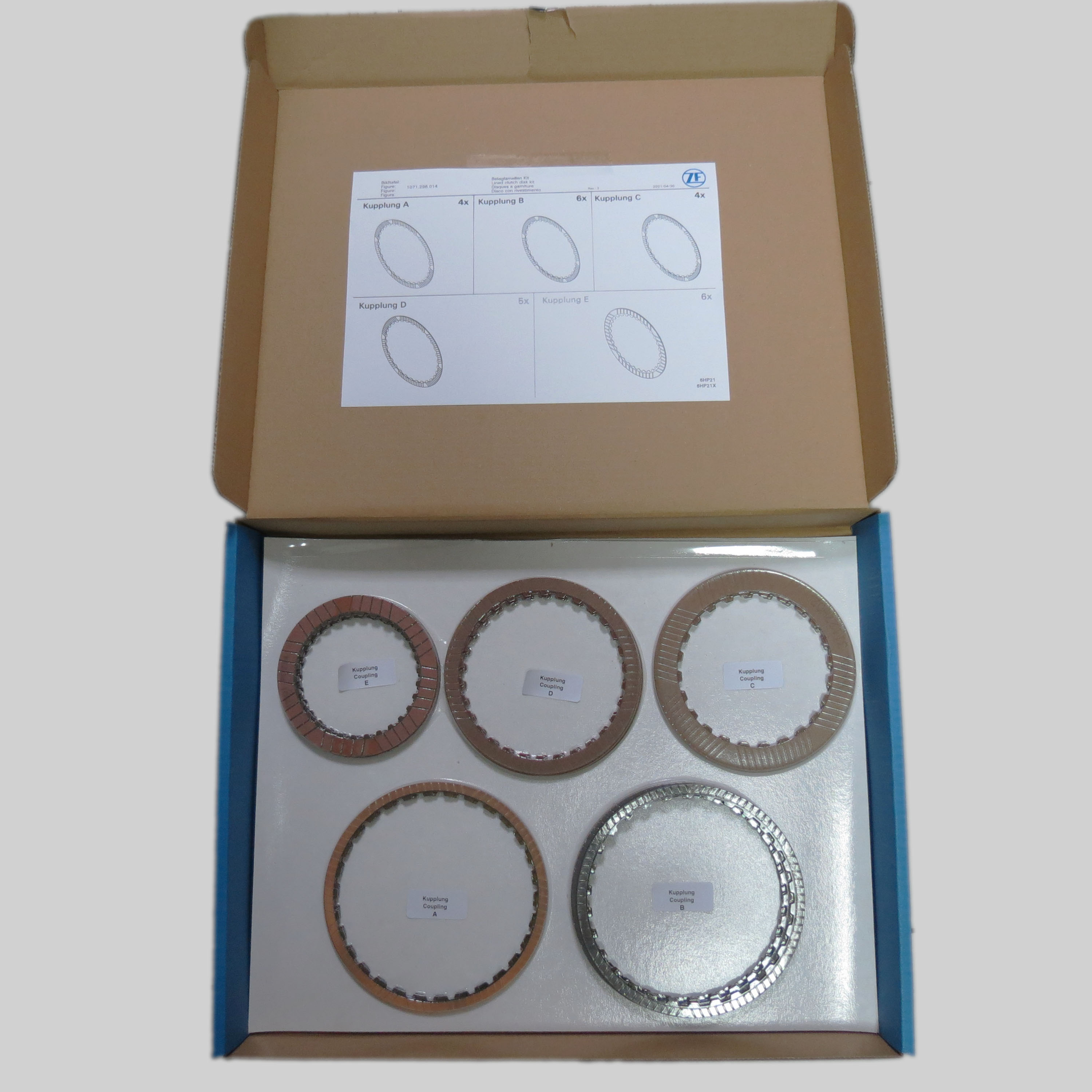 Комплект фрикційних дисків ZF 6HP21 ORIGINAL