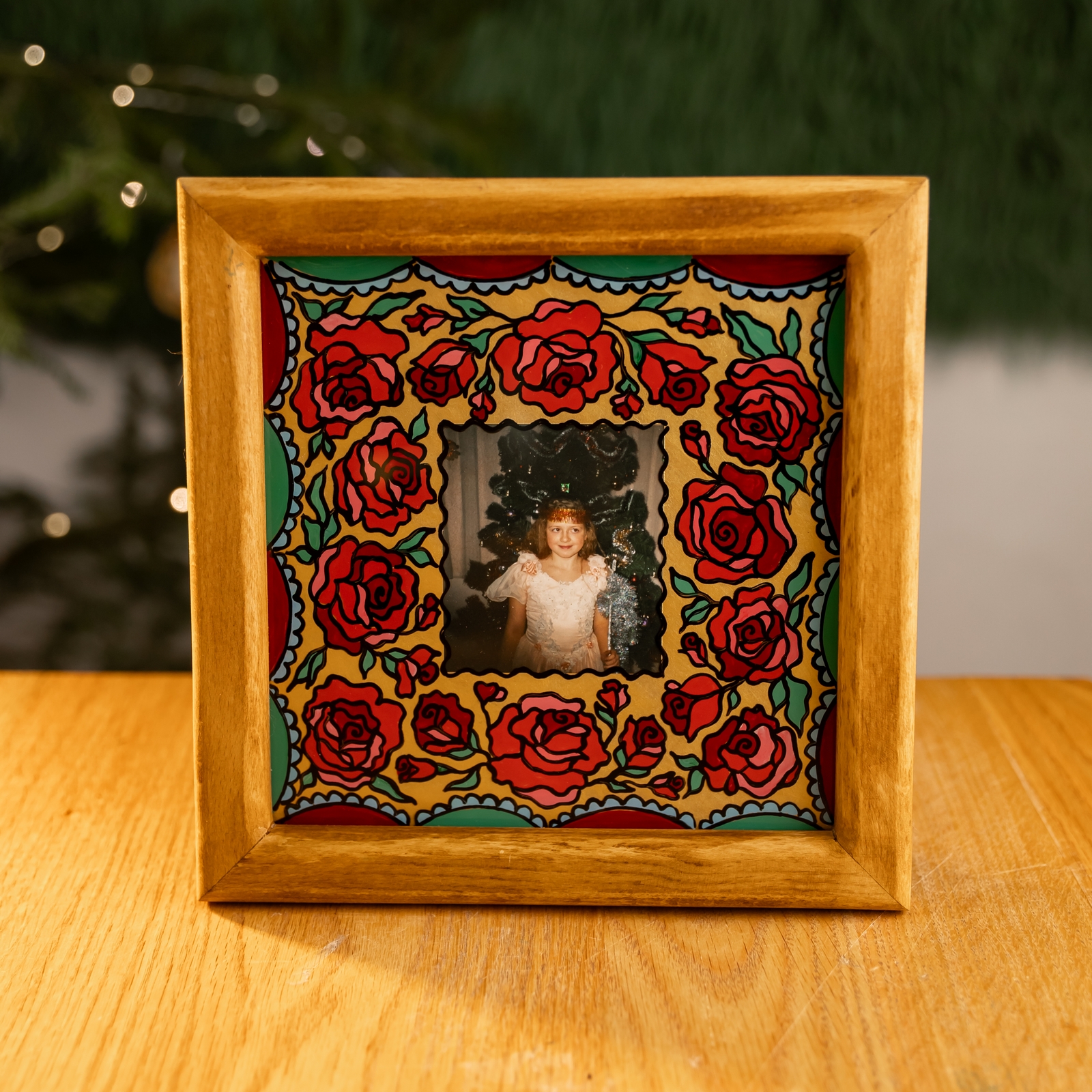 Мальована рамка "Чічки", 22,5*22,5 см