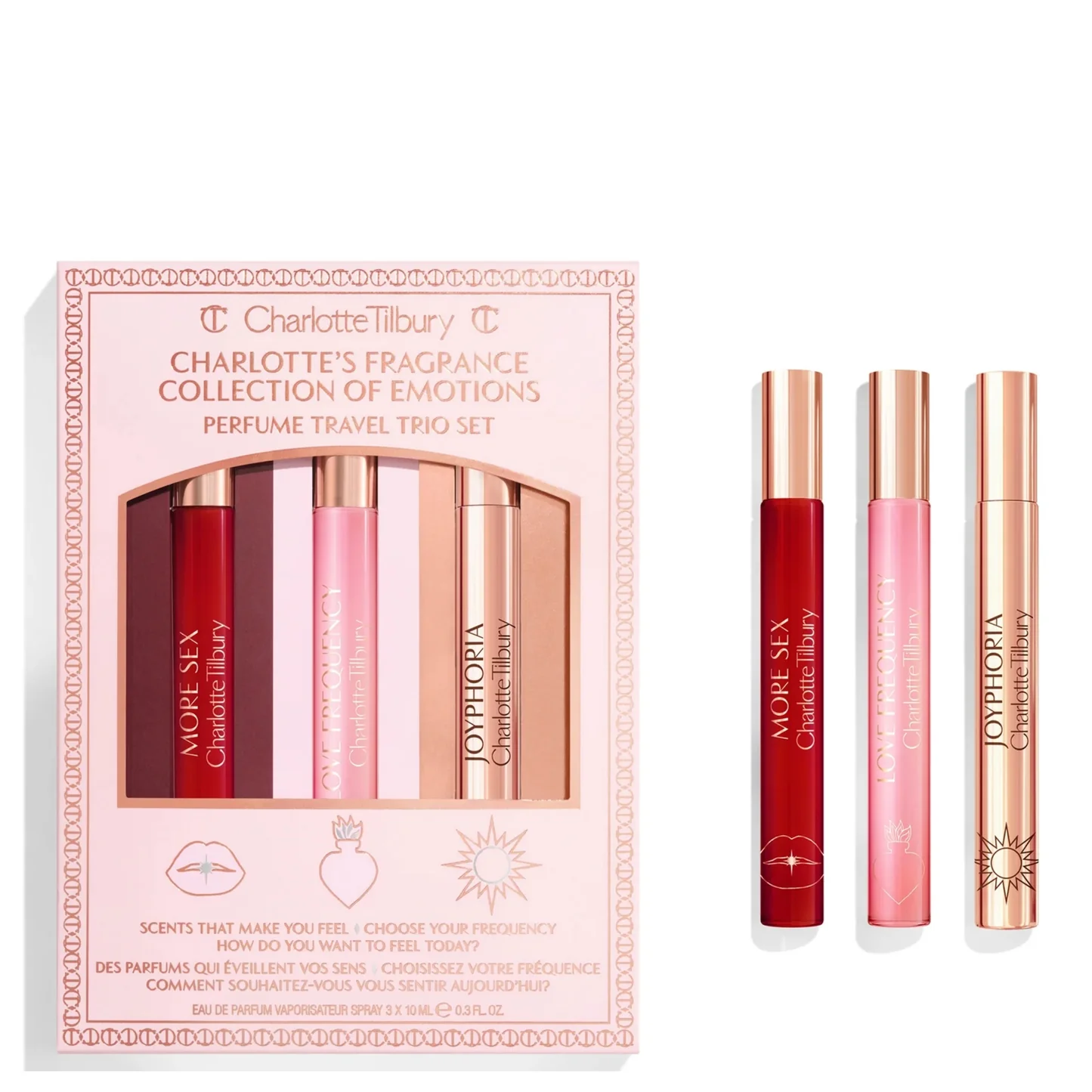 Набір парфумів Charlotte Tilbury Fragrance Collection of Emotions Perfume Travel Trio Set