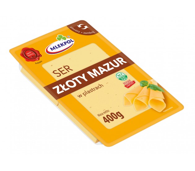 Сир нарізка Zloty Mazur Mlekpol 400 г