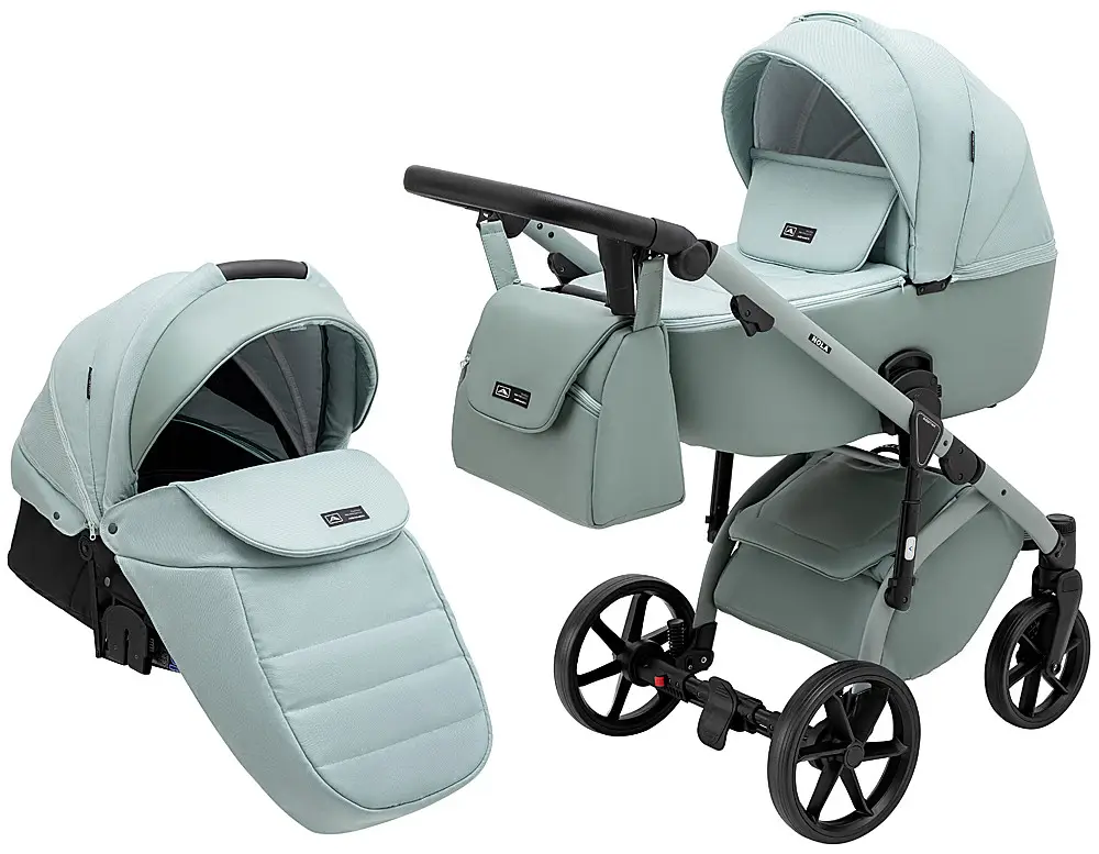 Коляска 2 в 1 Adamex Nola Natura 8 mint