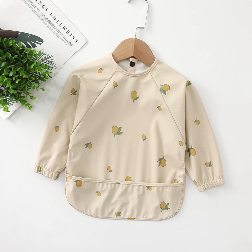 Фартушок з екошкіри "Лимони на бежі"