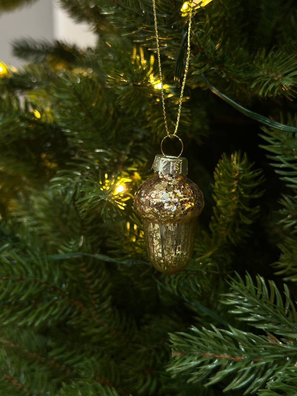 Ялинкова прикраса зі скла Жолудь 5,5 см, скло