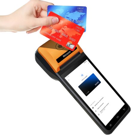 Мобільний POS-термінал NB55 з акумулятором 6 400 mAh, Android 12, екраном 14 см (5,5"), принтером 58 мм, сканером (не камера), модулем NFC (безконтактні оплати) - для кіосків, кейтерінгу, магазинів, сервісів, кафе, доставлення, ТЦ, ринків, СТО, шиномонтаж